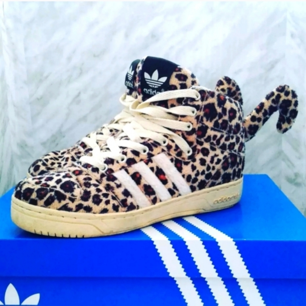 Adidas Jeremy Scott JS Leopard Tails V24536 mens 6 womens sz 7.5 shoes